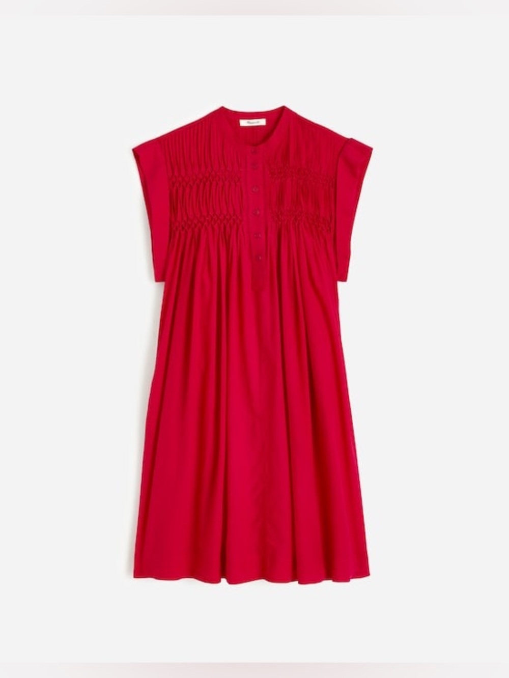 Madewell Embroidered Pleated Mini Dress